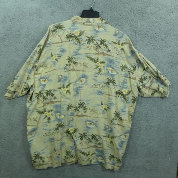LL Bean All Over Print Hawaiian Shirt Men's Size XXL Tall Rayon Blend 0PD82 - Picture 7 of 8